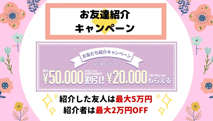 エミナルクリニックお友達紹介キャンペーン