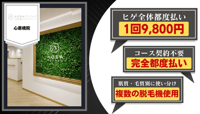 あおばクリニック大阪比較ヒゲ