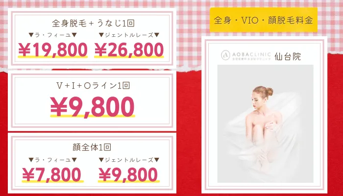 あおばクリニック学生仙台比較料金