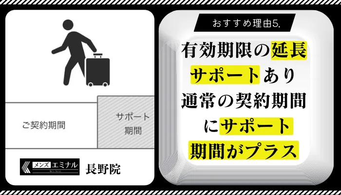 メンズエミナル長野おすすめ理由5