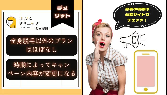 じぶんクリニック名古屋デメリット