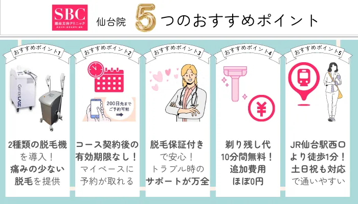 SBC仙台5つのおすすめポイント