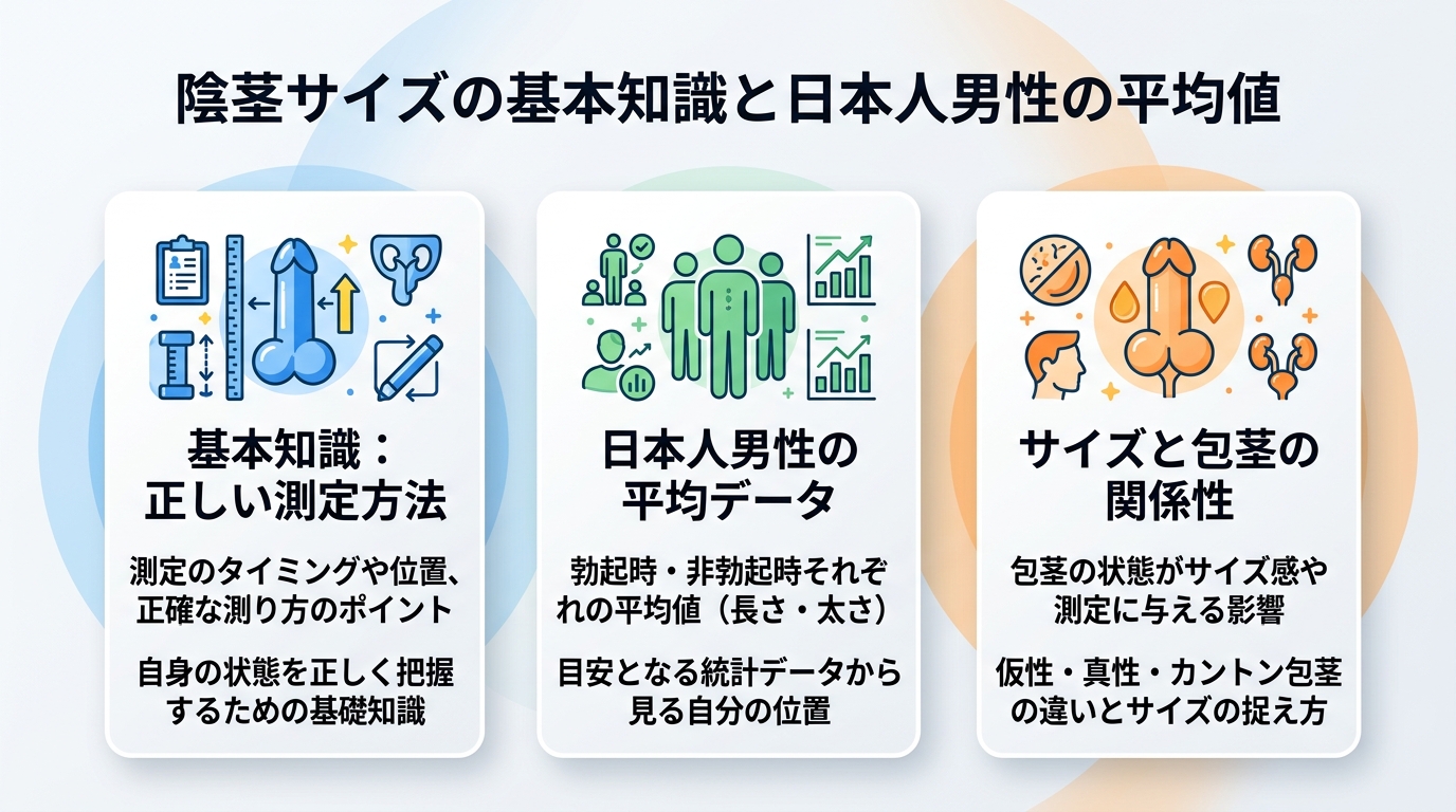 陰茎サイズの基本知識と日本人男性の平均値