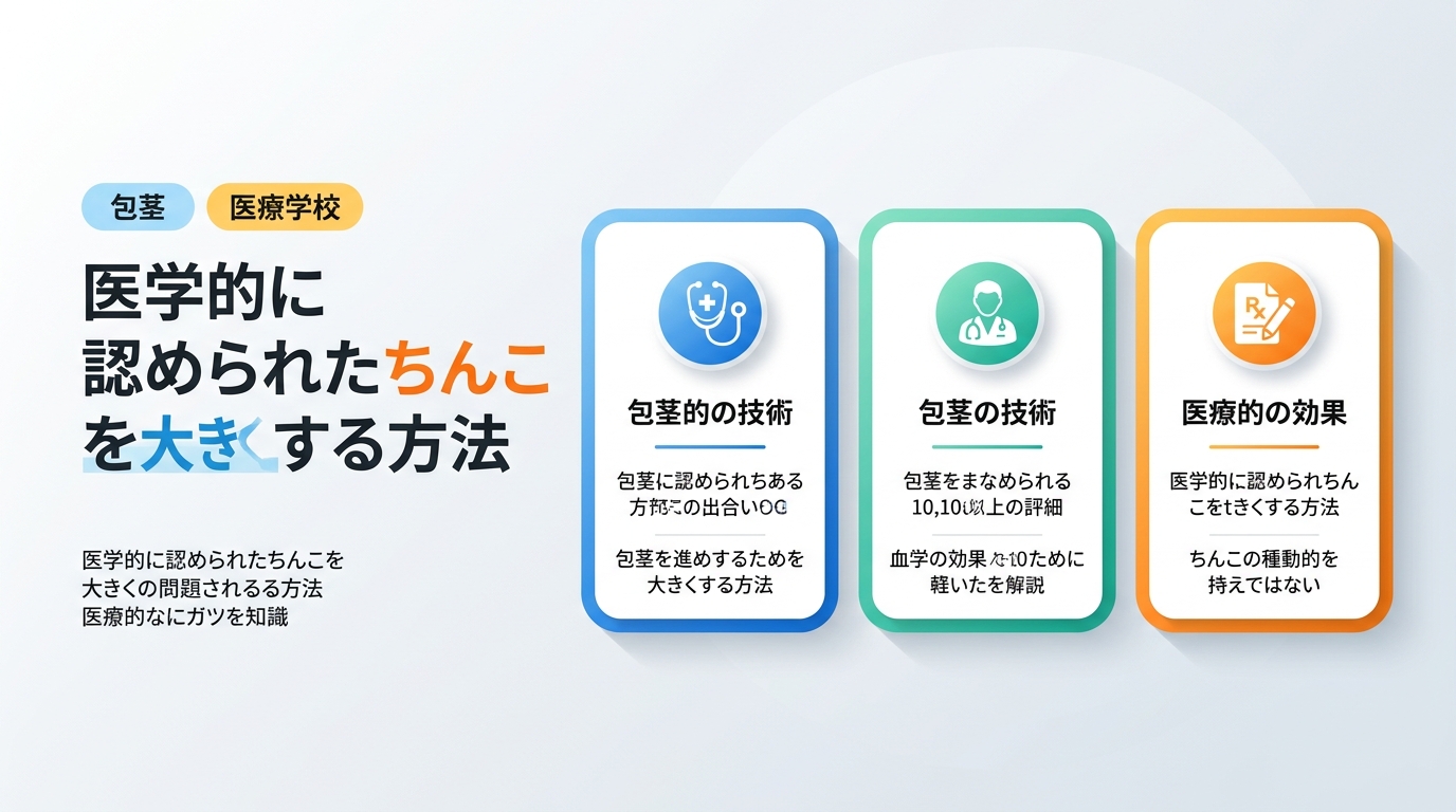 医学的に認められたちんこを大きくする方法
