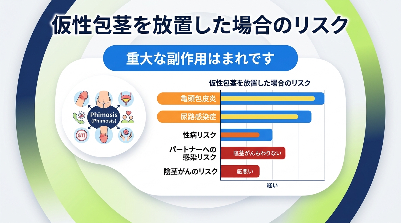 仮性包茎を放置した場合のリスク