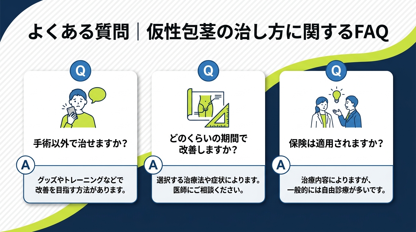 よくある質問|仮性包茎の治し方に関するFAQ