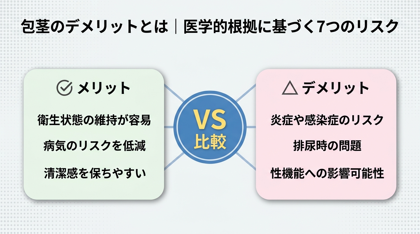 包茎のデメリットとは｜医学的根拠に基づく7つのリスク