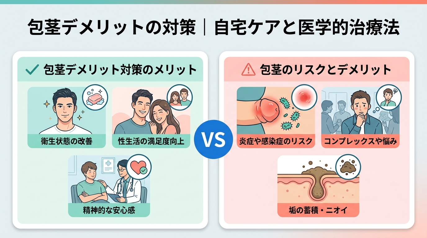 包茎デメリットの対策｜自宅ケアと医学的治療法