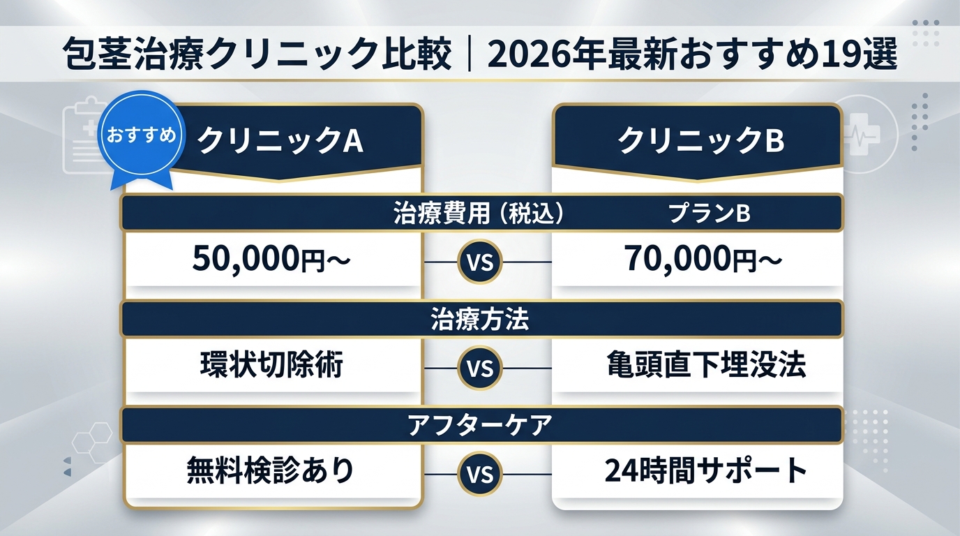 包茎治療クリニック比較｜2026年最新おすすめ19選