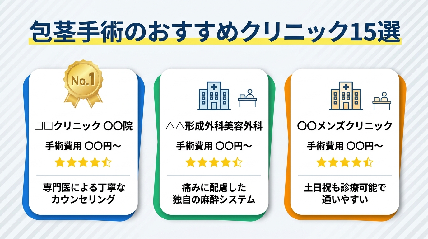 包茎手術のおすすめクリニック15選