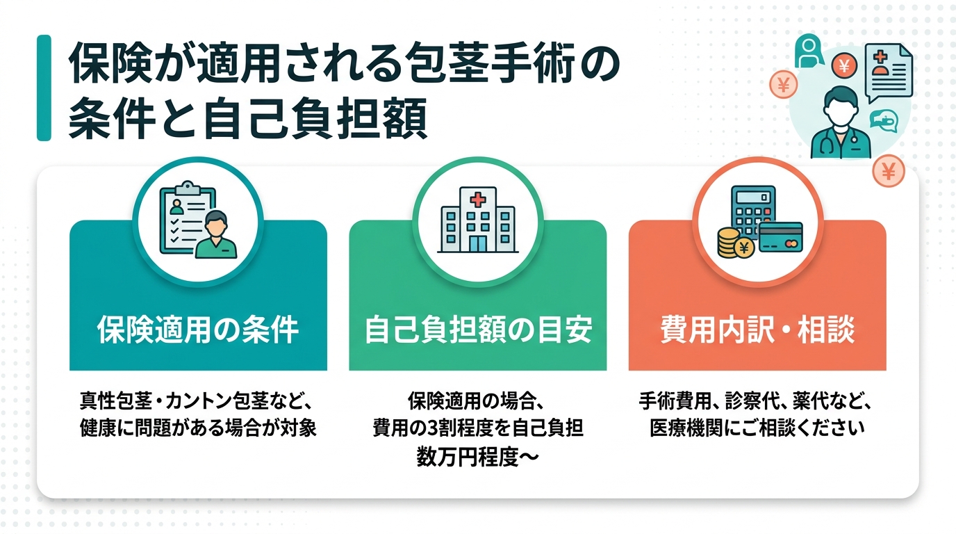 保険が適用される包茎手術の条件と自己負担額