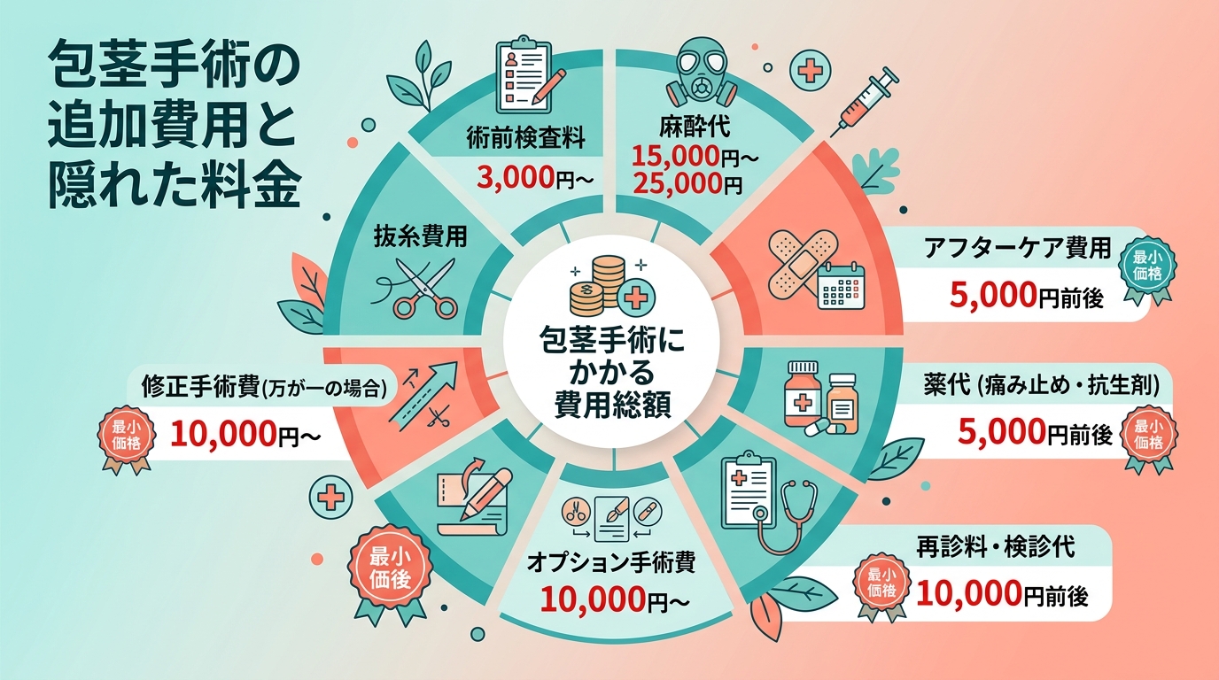 包茎手術の追加費用と隠れた料金