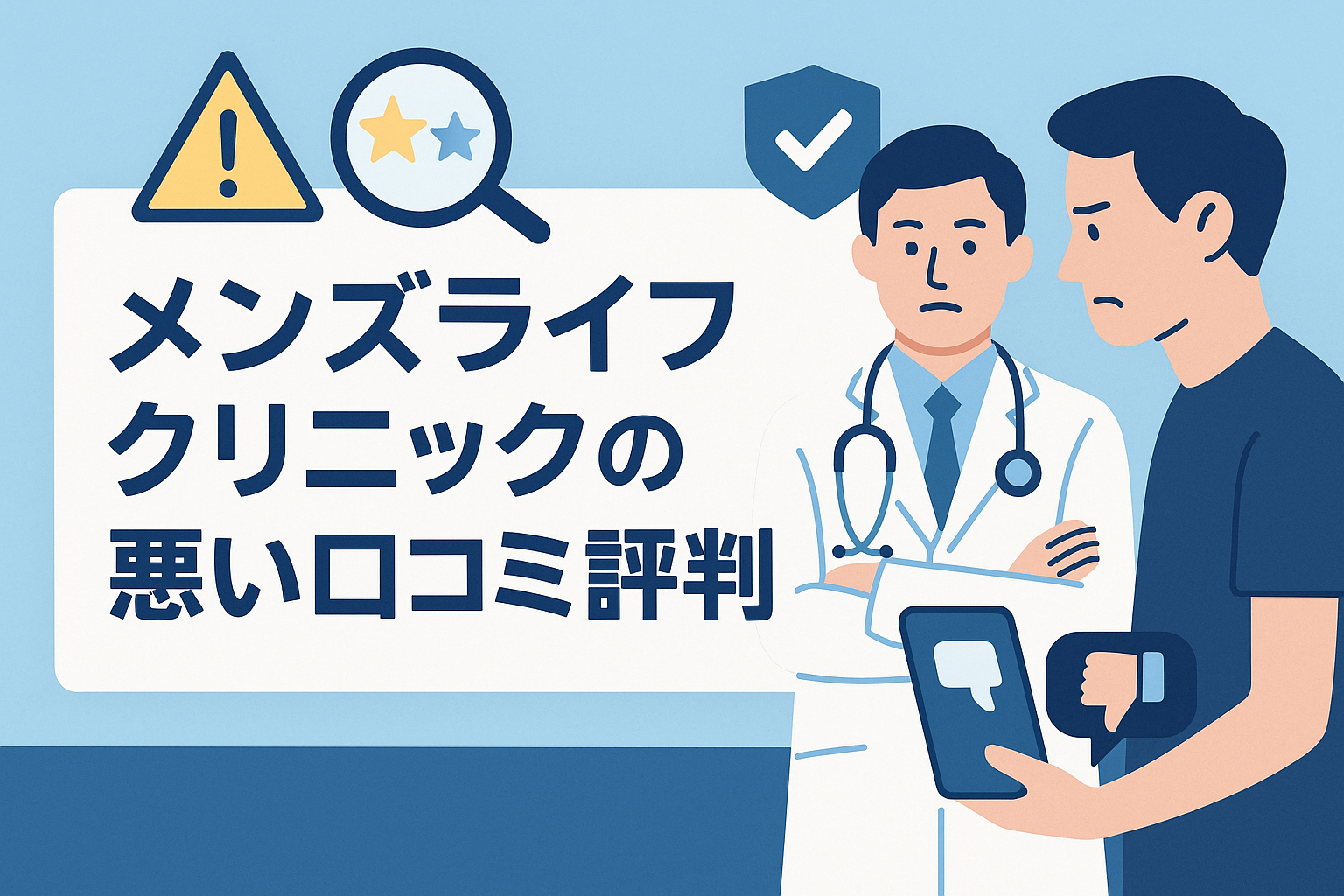 メンズライフクリニックの悪い口コミ評判