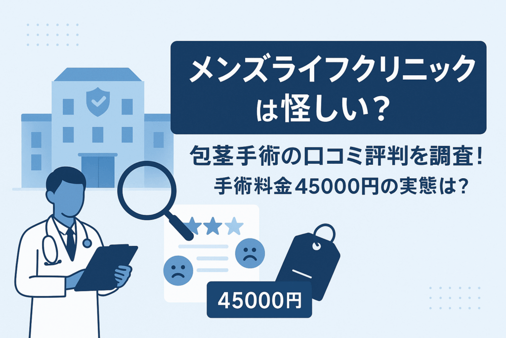 メンズライフクリニックは怪しい？包茎手術の口コミ評判を調査！手術料金45000円の実態は？