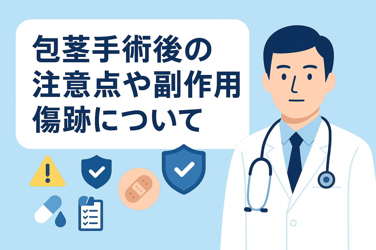 包茎手術後の注意点や副作用・傷跡について